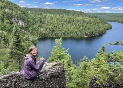 Elsie on cliff bwca