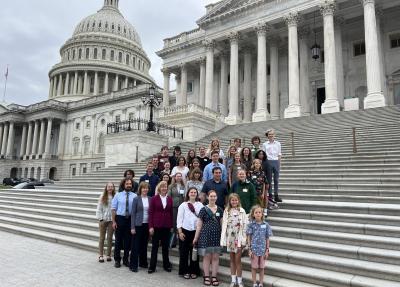 group of kids capitol steps