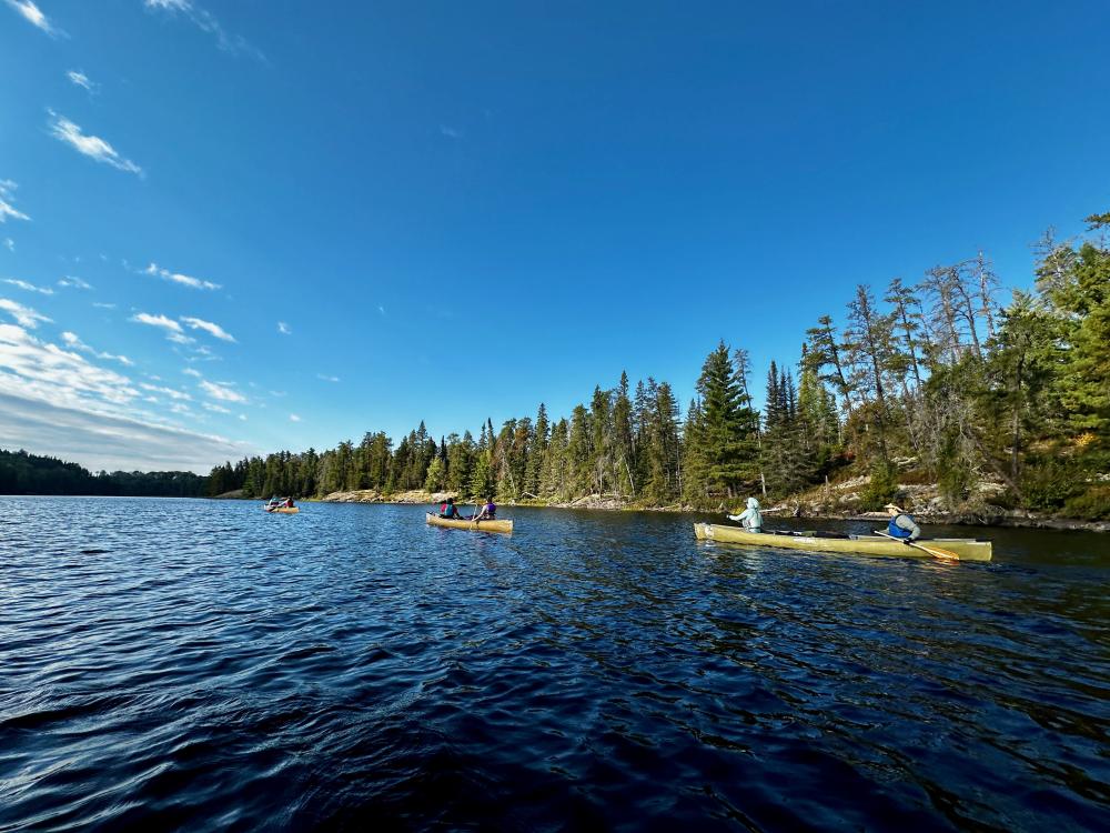 canoes on water