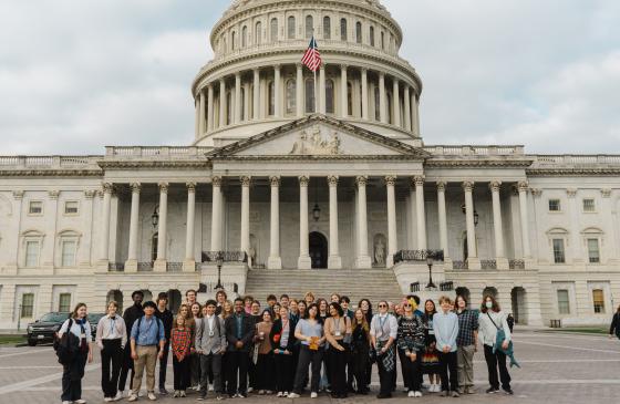 Kids in front of Capitol