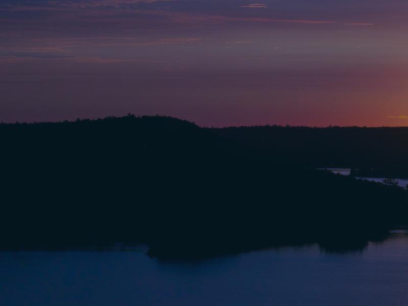 dark background of wilderness sunset 